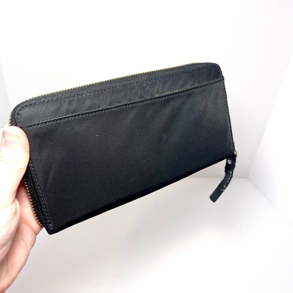 Kate Spade Black Nylon Accordion Zip-Around Wallet - Picture 4 of 6